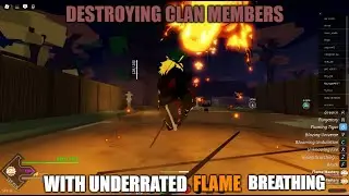 DESTROYING CLANS WITH UNDERRATED FLAME BREATHING! (project slayers pvp)