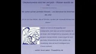 Gl&uuml;cksmomente sind hier und jetzt &ndash; Warten vers&uuml;&szlig;t sie nur