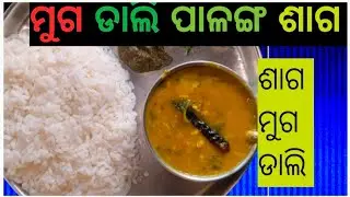 ମୁଗ ଡାଲି ପାଳଙ୍ଗ ଶାଗ ମସଲା ! Muga dali palanga saga masala 
