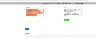 simple P2P chat with html & javaScript demo