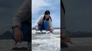 Fingerboarding tricks on the Utah Salt Flats | #fingerboard #shorts