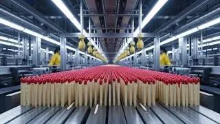 From Wood to Fire: Inside a Modern Matchstick Manufacturing Factory🔥