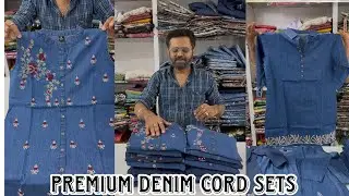 ✨Premium Designer Denim Co-ord set💙M to 3XL Available..Whatapp us for order 8866215218/9904384788