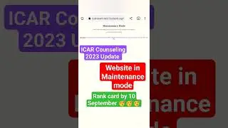 Icar counseling 2023big update 🤩🤩🤩🤩Rank card by 10september🤩🥳#icar #icarcounselling2023update #short