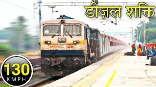 First time WDP4D at 130KMPH in Western Railway Zone | Dust Storm Skipping | Indian Railways