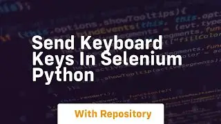 send keyboard keys in selenium python