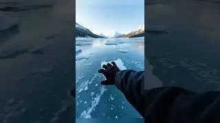 Touching a Frozen Lake That Feels Like Glass!