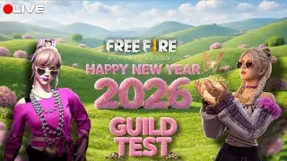 Happy New Year 2026 Free Fire Girl Gamer Live | Testing Guild Players 1v2 #FREEFIRELIVE #RADHALIVE