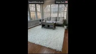 Brand New Soft Touch Ivory Gorgeous Shag Area Rug 8x10 Floor Carpet