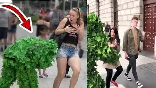 Texas bushman prank insane reactions👌-Nickxar bushman prank tiktok compilation