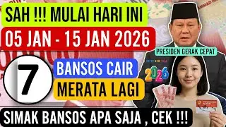 TERIMAKASIH PRESIDEN ☑ GERAK CEPAT 7 BANSOS LANGSUNG DICAIRKAN LAGI HARI INI 05 JAN - 15 JAN 2026 🔻