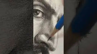 Realistic drawing with charcoal pencil  #art #portraitdrawing #sketch