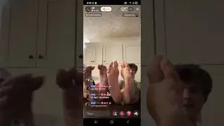 Feet - Two College freshman show feet during livestream