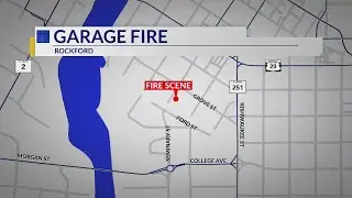Garage, two cars destroyed in overnight fire in Rockford