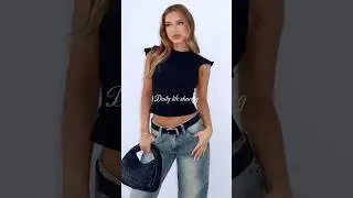 Solid Ruffled Cuffs Crop T Shirt