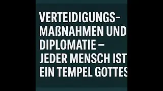 Defense measures and diplomacy - Every person is a temple of God @DrArulLourdu