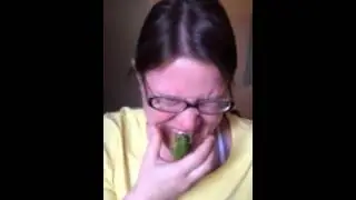 Frog climbs woman's face