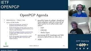 IETF interim: Open Specification for Pretty Good Privacy (OPENPGP) 2026-01-26 11:00