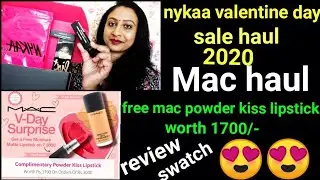 Nykaa lux haul,Mac haul,free Mac powder kiss lipstick,mac burning love,mac staycurious,mac goldlight