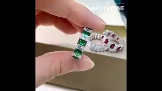 Handmade Emerald Cut Eternity Band-WB017