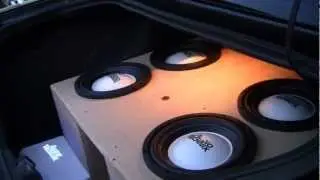 Twistedchild420's Wife's Dodge Challenger Install-100% Audiotechnix! 4  Tropo 10's on 2 AT 800.1's!