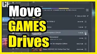 Как переместить игры на другой диск в STEAM (место установки)