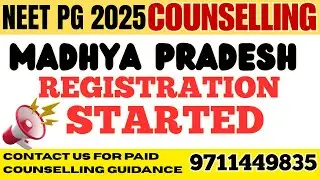 Madhya Pradesh NEET Counselling 2025 | Registration Live Now!