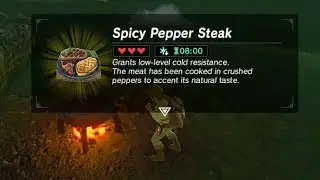 Zelda BOTW : Food Recipe for Cold Resistance - 5 minutes long!