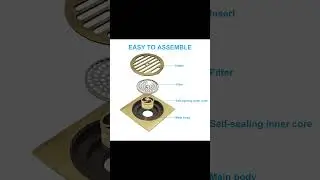 Customized Gold Brass Floor Drain