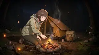 Alone by the Campfire | A Cozy Anime Night
