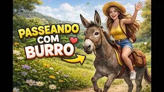 PASSEIO DE BURRO😂
