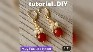 !!Aretes de Alambre ,Perlas y Cristal !! Tutoríal pasó a paso “con Sol Bisutería”  #bisuteria #diy