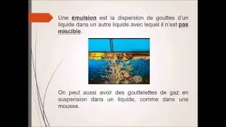 Les émulsions