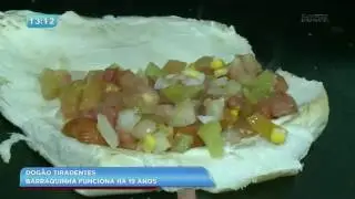Dogão coração: hot-dog mistura coração de galinha com ingredientes no lanche