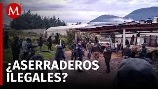 Catean dos aserraderos clandestinos en Ocuilan, Edomex; aseguran madera, equipo y vehículos