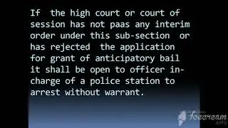 Anticipatory Bail: Sec. 438 CrPC