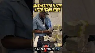 Floyd Mayweather FLEXING his money after Mike Tyson fight announced!