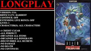 Alien vs. Predator [USA] (Arcade) - (Longplay | All Characters | Hardest)