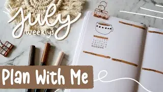 PLAN WITH ME | July 2021 Bullet Journal Weekly Spreads | Coffee Theme | Ebony Devine