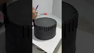 Black And Gold Birthday Cake Design 🖤💛 Black And Gold Butter Cream Cake Decoration #cakedesign 🖤
