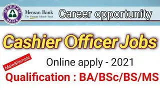Meezan bank jobs 2021 - Branch services officer (Cashier)