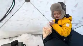 Первая зимняя рыбалка с сыном # рыбалка в Барнауле 