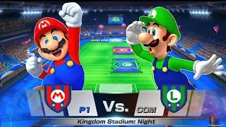 Mario Sports Superstars Football - Team Mario, Waluigi Vs Team Luigi, Yoshi (Master Difficulty)