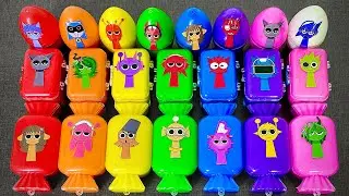 What&rsquo;s Inside? Incredibox Sprunki Slime & Clay Surprises in Egg Case | ASMR Satisfying Unboxing
