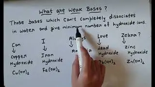 What are weak bases?|| weak bases kya hota hai|| weak base