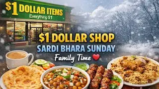 Sunday & Monday Routine | $1 Dollar Shop Visit, Late Nashta & Chola Chaat | Solangi Family Vlog