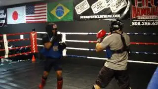 17-year-old fighter's Muay Thai Kick Boxing Sparring, Striking Unlimited MMA Gym Las Vegas