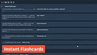 Generate Flashcards in seconds with Limbiks
