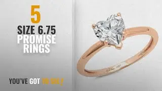 10 Best Size 6.75 Promise Rings: 2.20 ct Heart Cut Solitaire Engagement Wedding Bridal Anniversary