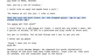 Of Mice and Men - George, Key Quotes - Section 1 (Part 2/2)